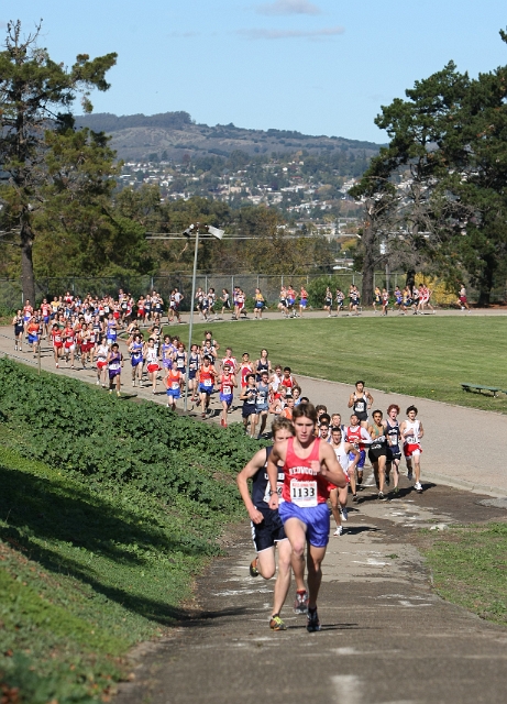 NCS XC D5 Boys-017.JPG - 2009 North Coast Section Cross Country Championships, Hayward High School, Hayward, California